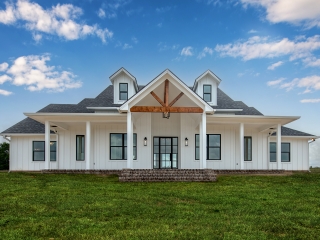 The Wright Project with a modern farmhouse look by LaFollette Custom Homes.