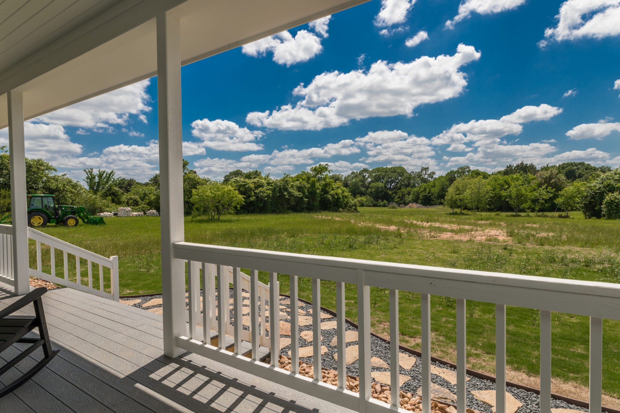 The view from the porch of a LaFollette Custom Build home in Bryan College Station.