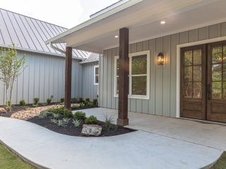 French doors on a custom home, Cedar Project, by LaFollette Custom Homes