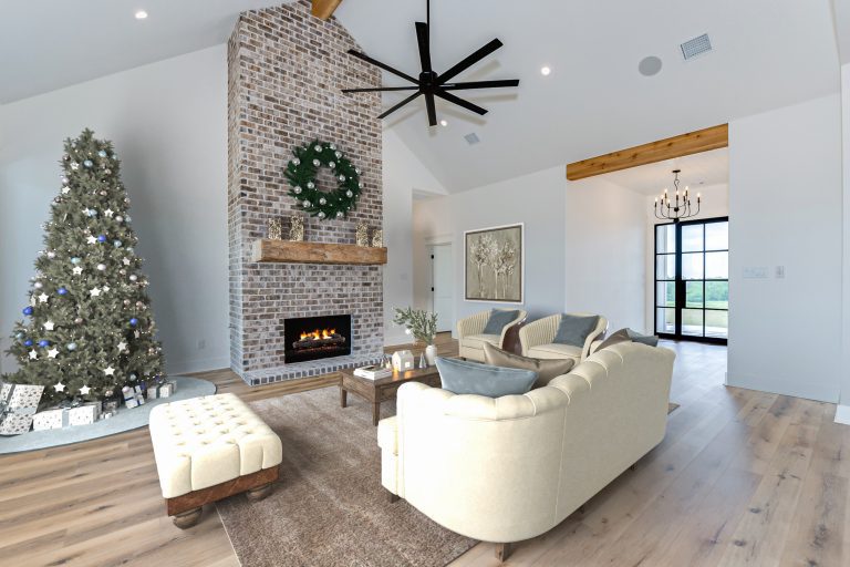 LaFollette Custom Homes - Living Room During the Holidays