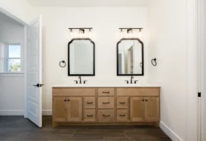 Custom home bathroom design for avoiding decision fatigue
