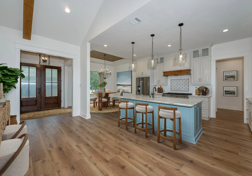 Custom home building journey featuring a finished LaFollette kitchen