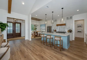 Custom home building journey featuring a finished LaFollette kitchen